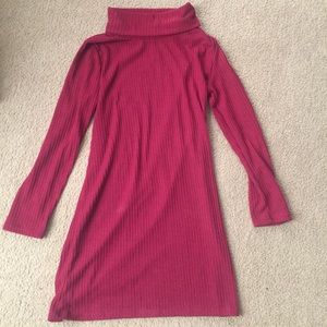 CRANBERRY TURTLENECK DRESS